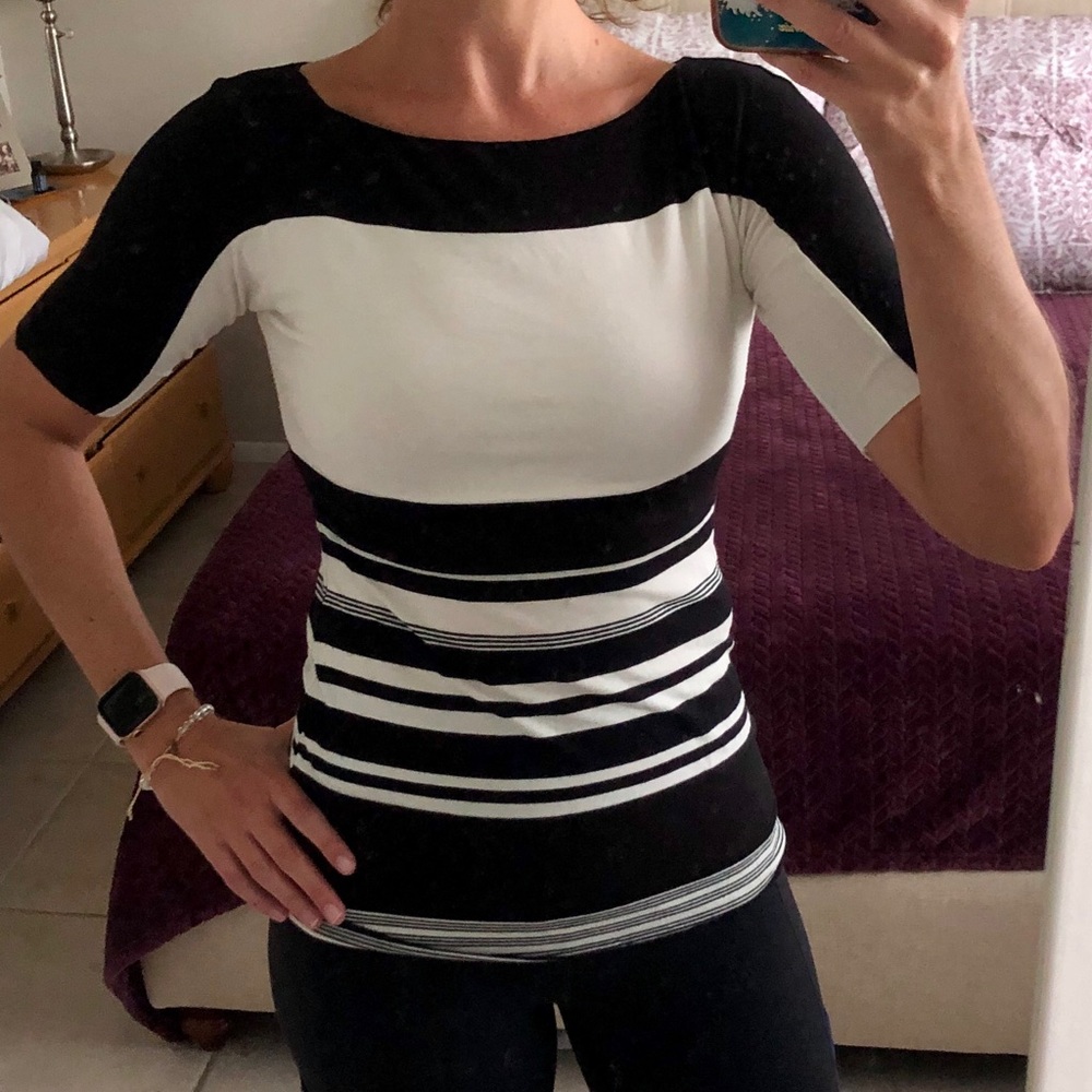 B&W top from Anthropologie